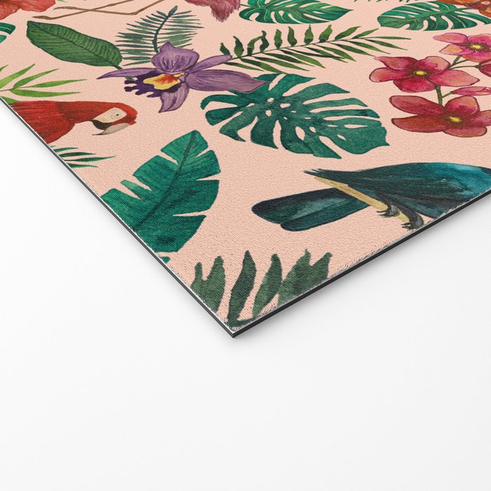 Tropical Bird Pattern Welcome Mat Gallery Image 2