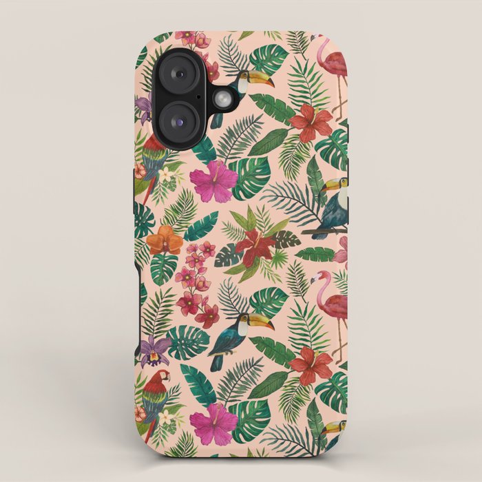 Tropical Bird Pattern iPhone Case Gallery Image 1