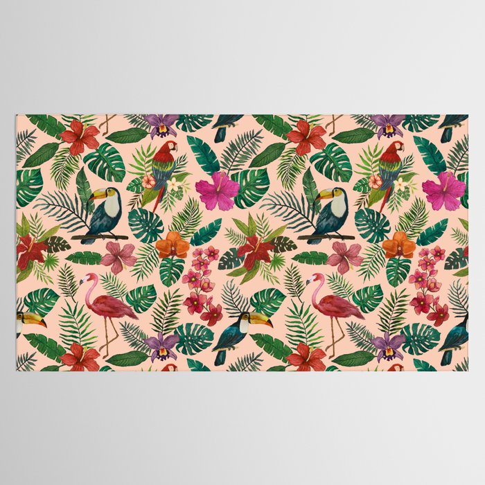 Tropical Bird Pattern Tablecloth Gallery Image 2