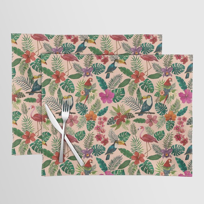 Tropical Bird Pattern Placemat Gallery Image 1