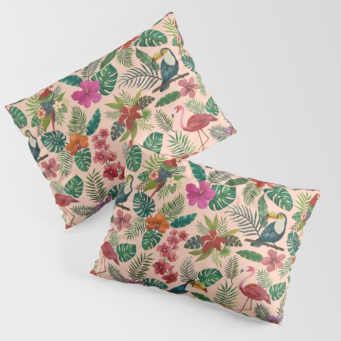 Tropical Bird Pattern Pillow Sham Gallery Image 3
