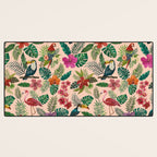 Tropical Bird Pattern Desk Mat Gallery Image 3