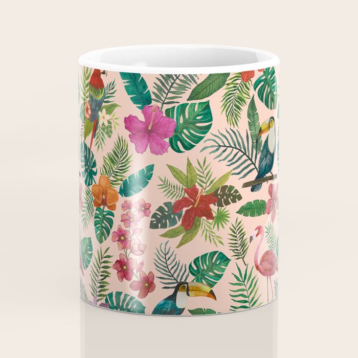 Tropical Bird Pattern Coffee Mug Gallery Image 4