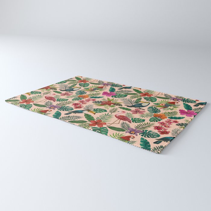 Tropical Bird Pattern Rug Gallery Image 3