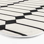 Minimal Geometric Pattern - Black Bath Mat Gallery Image 3