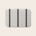Minimal Geometric Pattern - Black Bath Mat Gallery Image 1