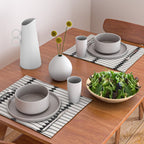 Minimal Geometric Pattern - Black Placemat Gallery Image 2