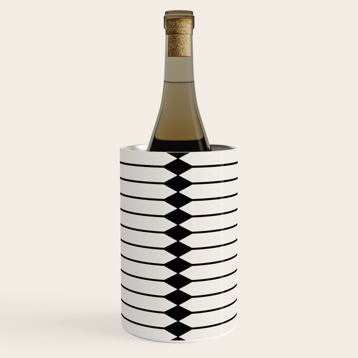Minimal Geometric Pattern - Black Wine Chiller Gallery Image 1