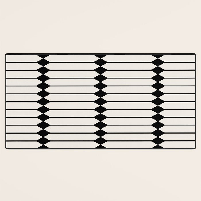 Minimal Geometric Pattern - Black Desk Mat Gallery Image 3