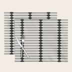 Minimal Geometric Pattern - Black Placemat Gallery Image 1