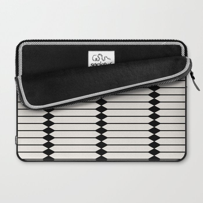 Minimal Geometric Pattern - Black Laptop Sleeve Gallery Image 2