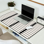 Minimal Geometric Pattern - Black Desk Mat Gallery Image 2