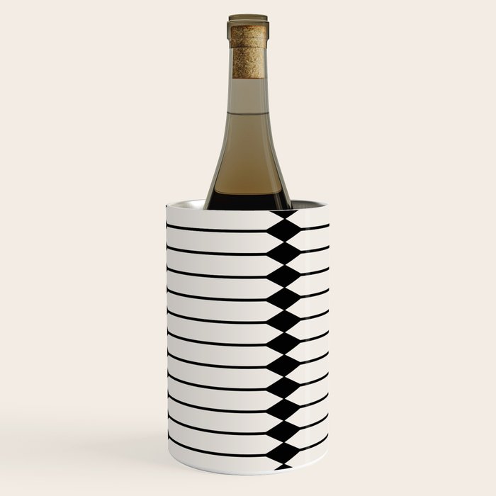 Minimal Geometric Pattern - Black Wine Chiller Gallery Image 3