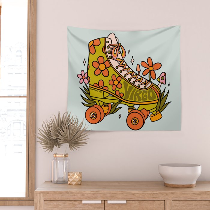 Virgo Roller Skate Wall Tapestry Gallery Image 2