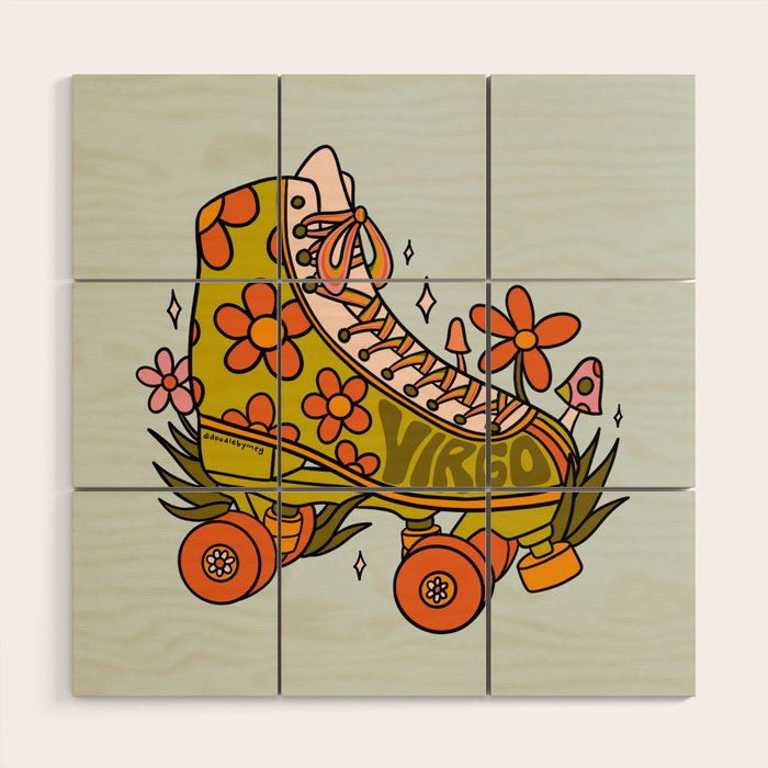 Virgo Roller Skate Wood Wall Art Gallery Image 1