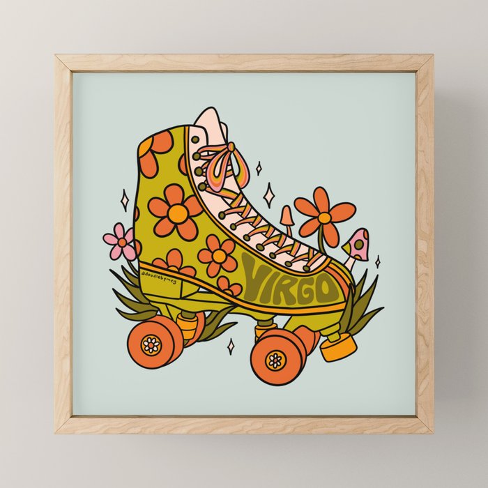 Virgo Roller Skate Mini Art Print Gallery Image 1