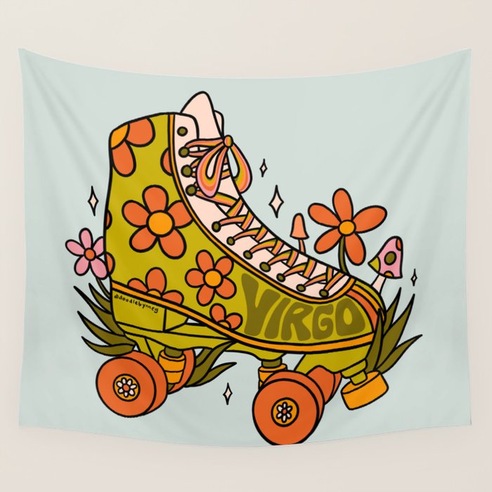 Virgo Roller Skate Wall Tapestry Gallery Image 4