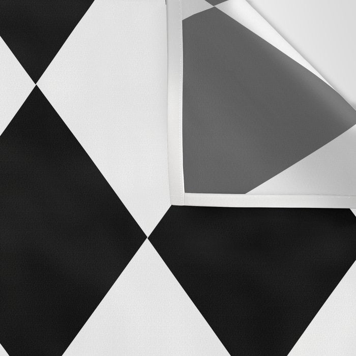 Checkered (Black and White) Wall Tapestry Gallery Image 3