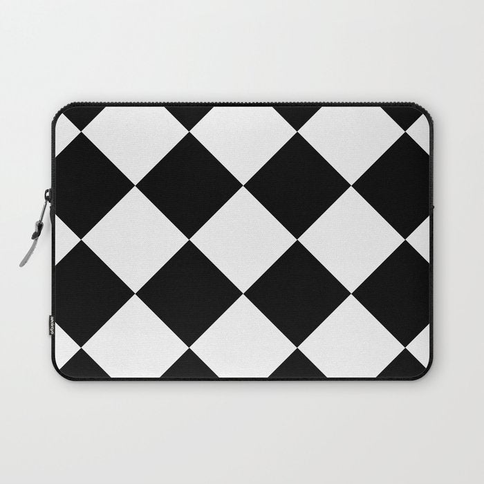 Checkered (Black and White) Laptop Sleeve Gallery Image 1