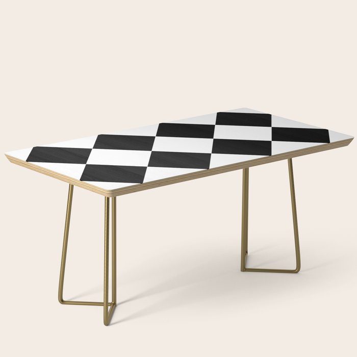 Checkered (Black and White) Coffee Table Gallery Image 2
