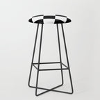 Checkered (Black and White) Stool Gallery Image 1