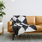 Checkered (Black and White) Throw Blanket Gallery Image 1