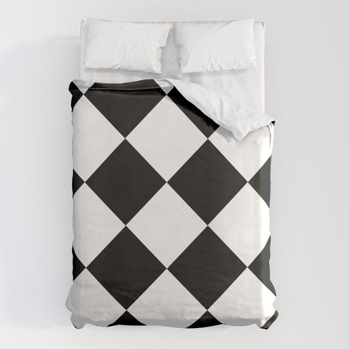 Checkered (Black and White) Duvet Cover Gallery Image 6