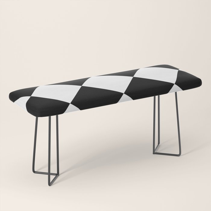 Checkered (Black and White) Bench Gallery Image 1