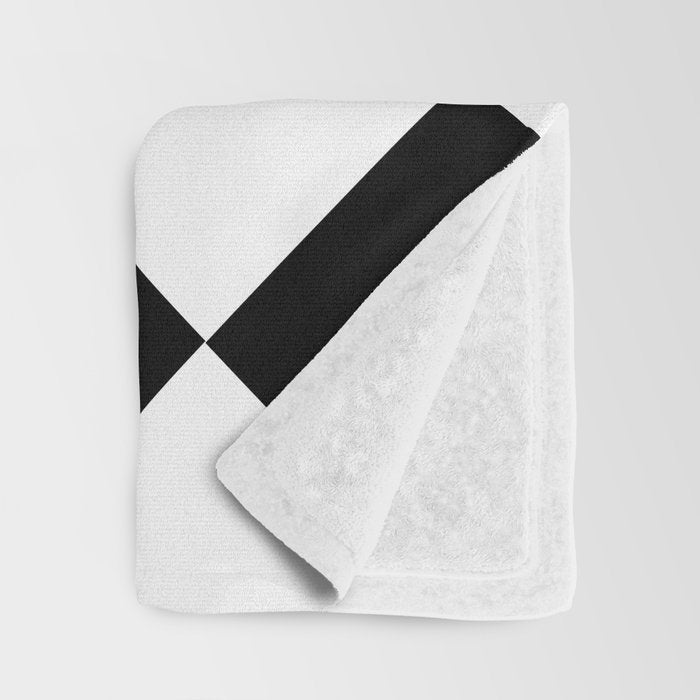 Checkered (Black and White) Throw Blanket Gallery Image 3