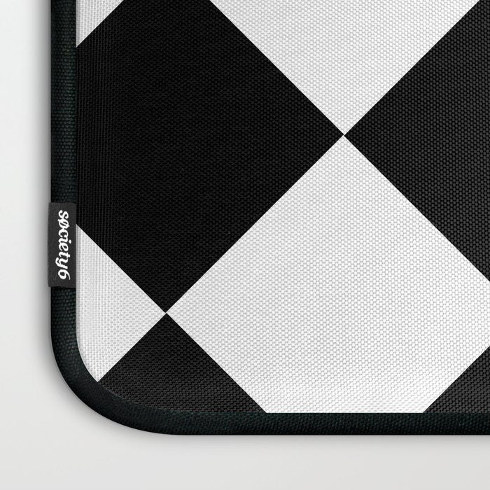 Checkered (Black and White) Laptop Sleeve Gallery Image 3