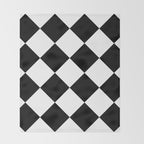 Checkered (Black and White) Throw Blanket Gallery Image 2