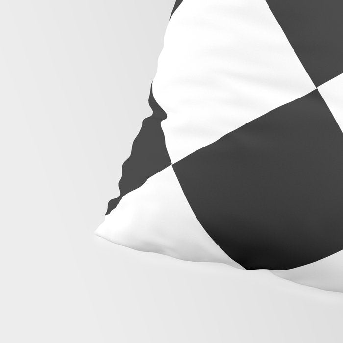 Checkered (Black and White) Pillow Sham Gallery Image 4