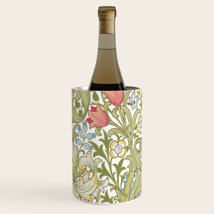 William Morris Golden Lily White Floral Wine Chiller Gallery Image 1