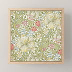 William Morris Golden Lily White Floral Mini Art Print Gallery Image 1