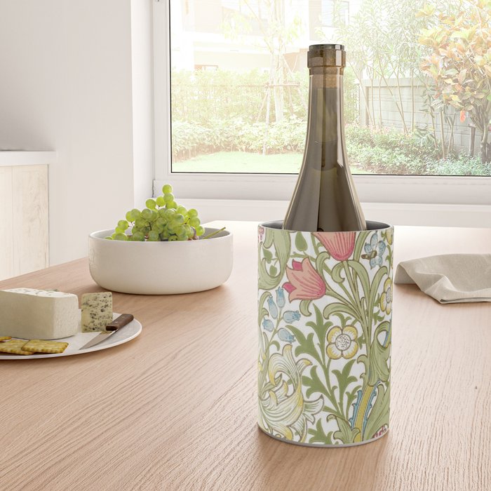 William Morris Golden Lily White Floral Wine Chiller Gallery Image 4