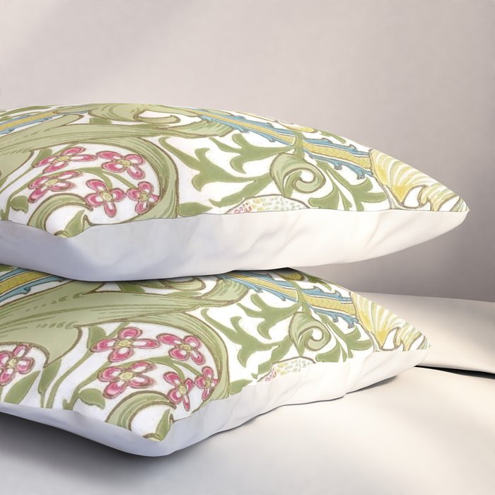 William Morris Golden Lily White Floral Pillow Sham Gallery Image 3