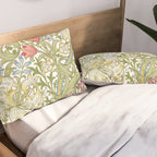 William Morris Golden Lily White Floral Pillow Sham Gallery Image 2