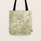 William Morris Golden Lily White Floral Tote Bag Gallery Image 1