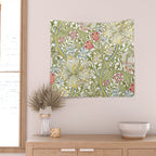 William Morris Golden Lily White Floral Wall Tapestry Gallery Image 2