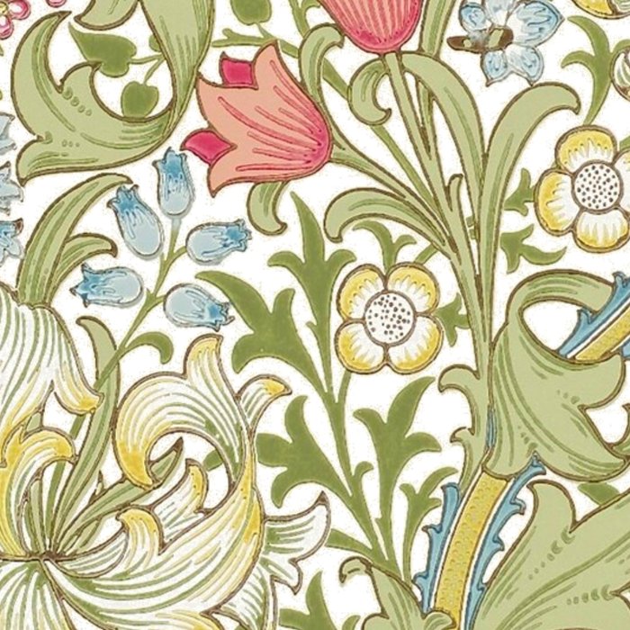 William Morris Golden Lily White Floral Coffee Mug Gallery Image 2