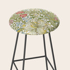 William Morris Golden Lily White Floral Stool Gallery Image 2