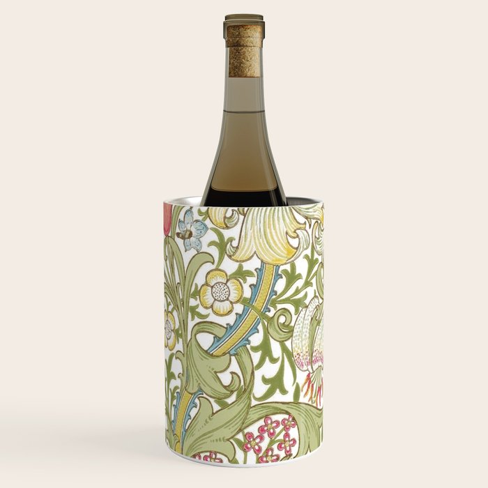 William Morris Golden Lily White Floral Wine Chiller Gallery Image 3