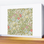 William Morris Golden Lily White Floral Wall Mural Gallery Image 2