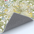 William Morris Golden Lily White Floral Rug Gallery Image 4