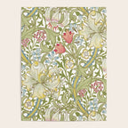 William Morris Golden Lily White Floral Poster Gallery Image 4