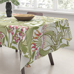William Morris Golden Lily White Floral Tablecloth Gallery Image 3