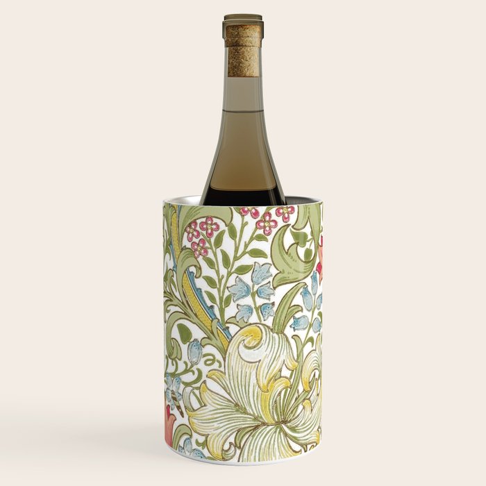 William Morris Golden Lily White Floral Wine Chiller Gallery Image 2