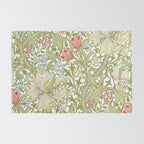 William Morris Golden Lily White Floral Rug Gallery Image 2