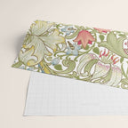 William Morris Golden Lily White Floral Wrapping Paper Gallery Image 2