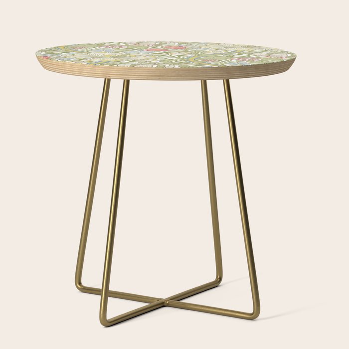 William Morris Golden Lily White Floral Side Table Gallery Image 1